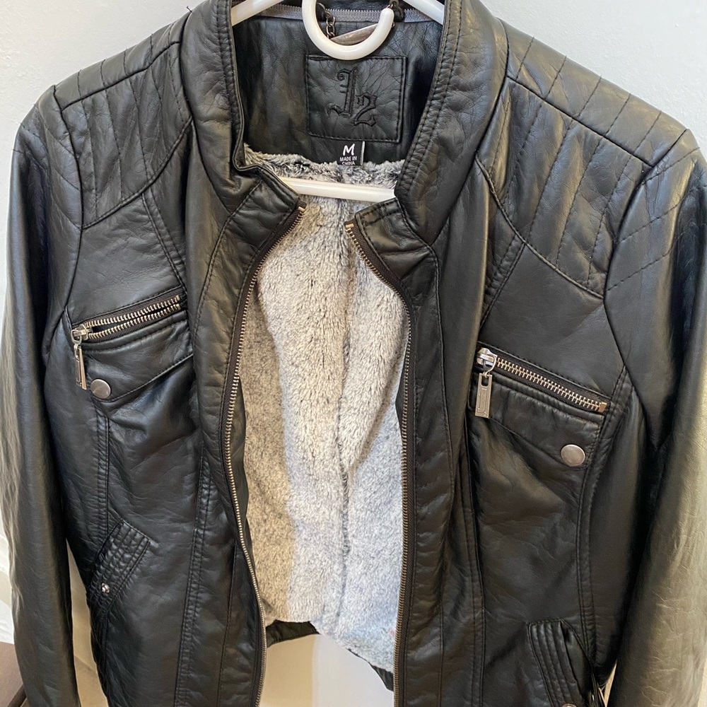 Faux leather jacket